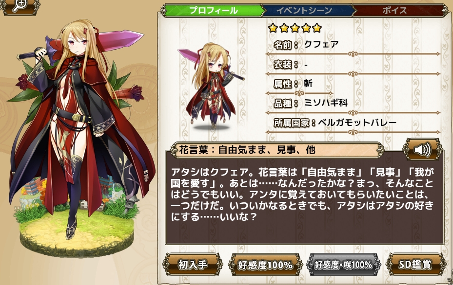 クフェア Flower Knight Girl Wiki