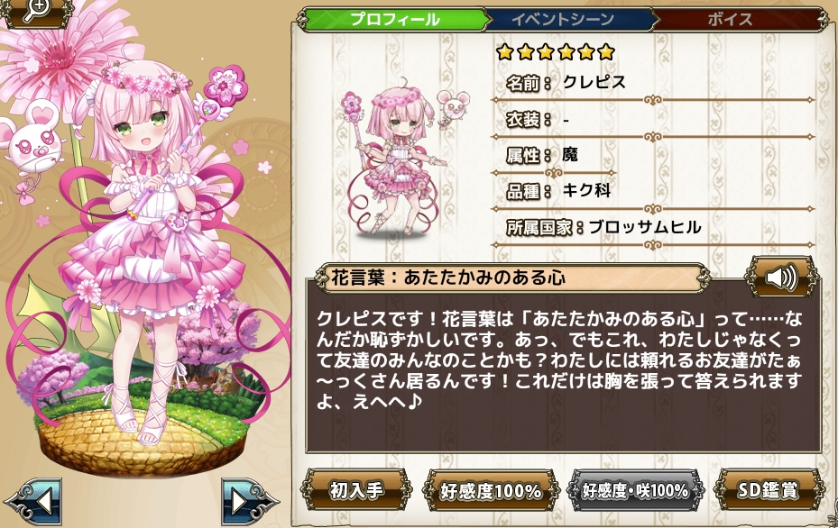 クレピス Flower Knight Girl Wiki