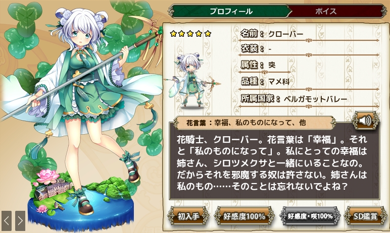 クローバー Flower Knight Girl Wiki