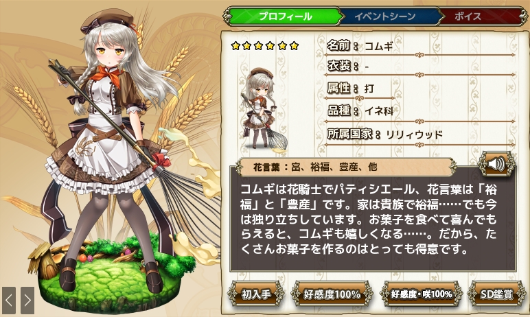 コムギ Flower Knight Girl Wiki