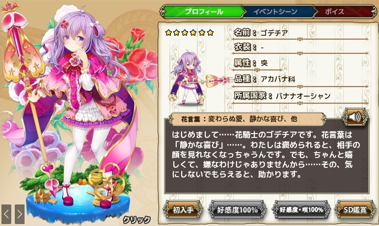 ゴデチア Flower Knight Girl Wiki