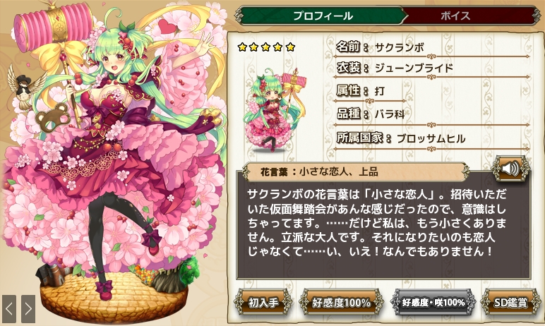 サクランボ ジューンブライド Flower Knight Girl Wiki