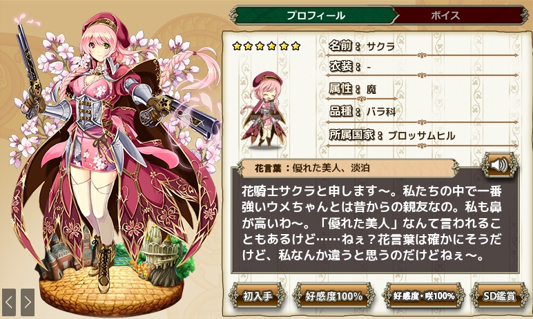 サクラ Flower Knight Girl Wiki