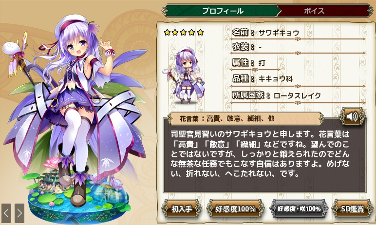 サワギキョウ Flower Knight Girl Wiki