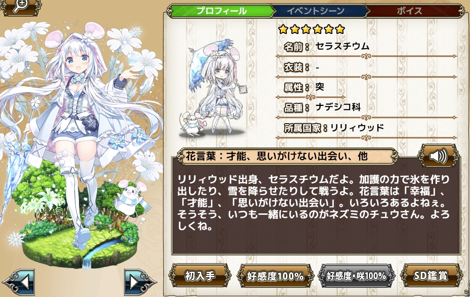 セラスチウム Flower Knight Girl Wiki