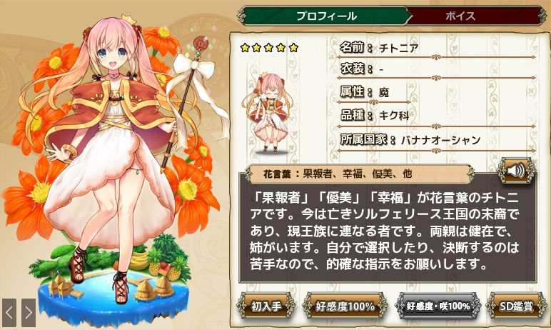 チトニア Flower Knight Girl Wiki