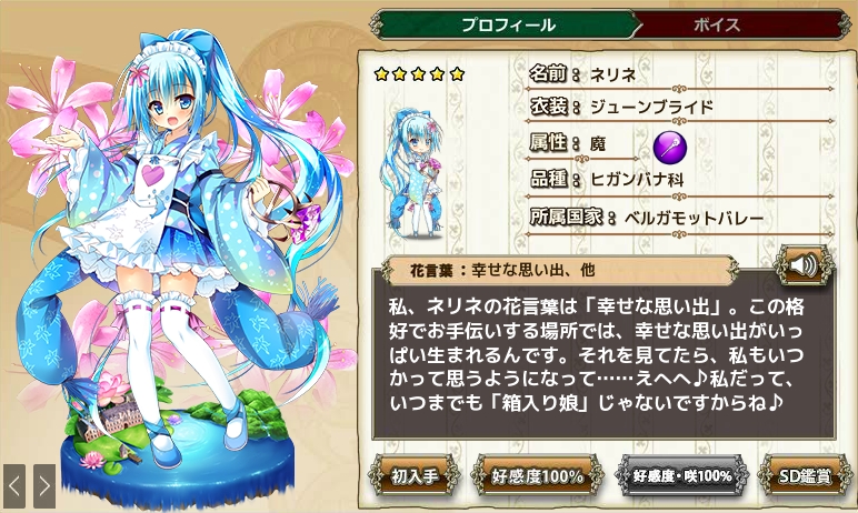 ネリネ ジューンブライド Flower Knight Girl Wiki