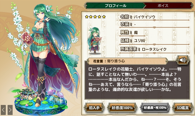 バイケイソウ Flower Knight Girl Wiki