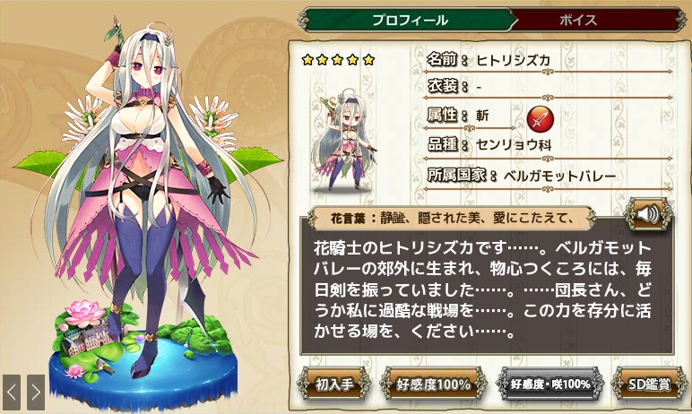 ヒトリシズカ Flower Knight Girl Wiki