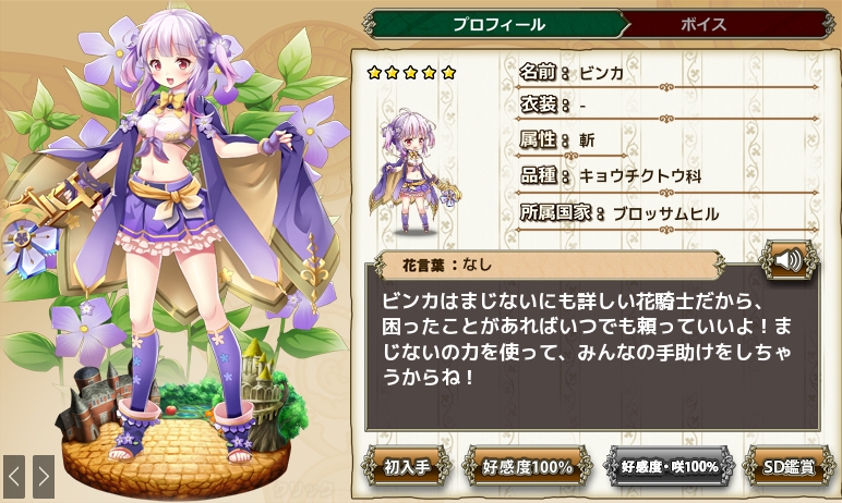 ビンカ Flower Knight Girl Wiki