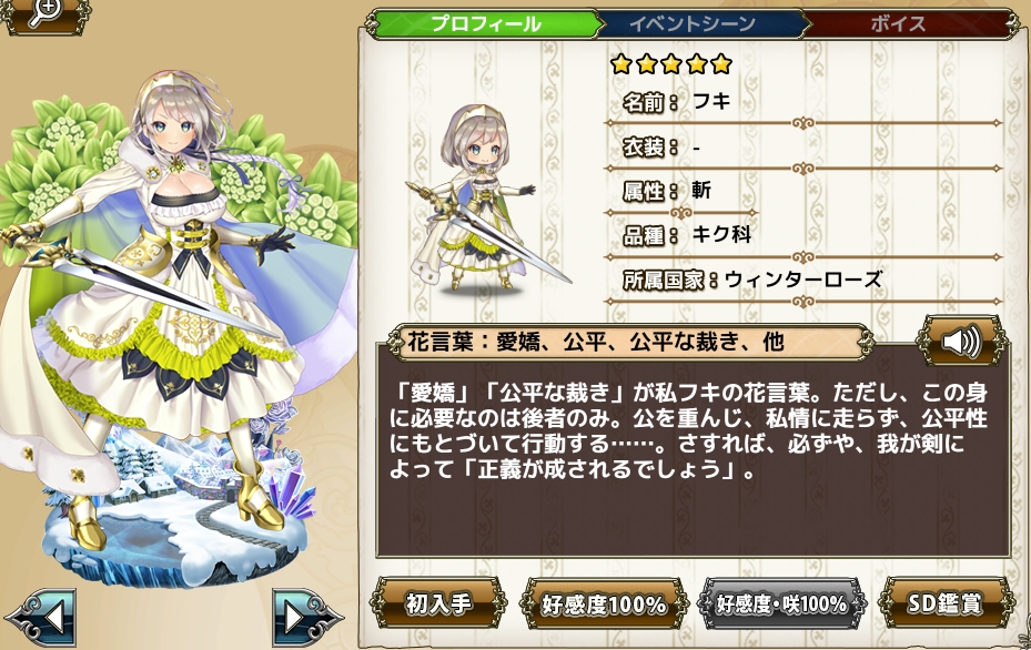 フキ Flower Knight Girl Wiki