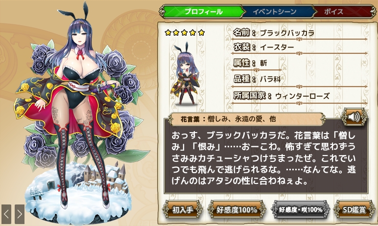 ブラックバッカラ イースター Flower Knight Girl Wiki