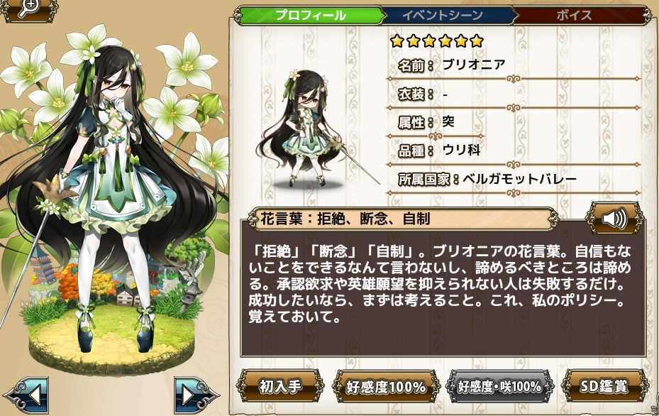 ブリオニア Flower Knight Girl Wiki