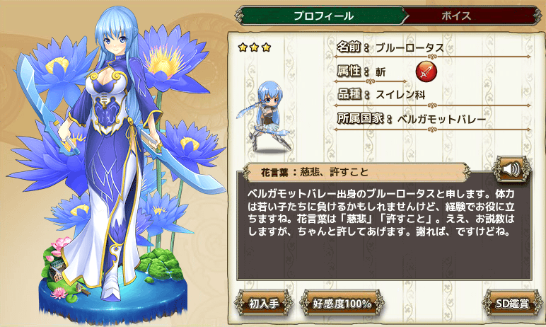 ブルーロータス Flower Knight Girl Wiki