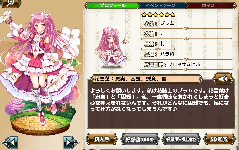 プラム Flower Knight Girl Wiki