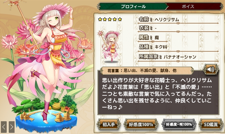 ヘリクリサム Flower Knight Girl Wiki