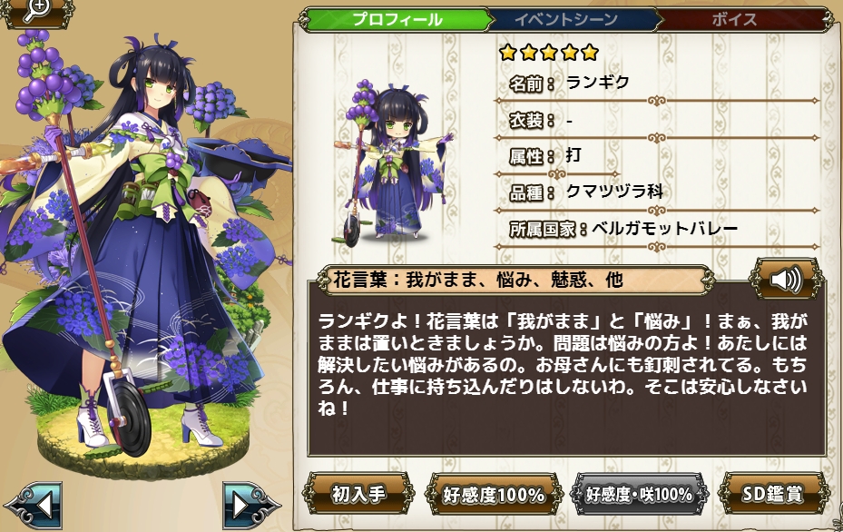 ランギク Flower Knight Girl Wiki