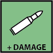 "+ Damage"  敵に与えるダメージが50%増加する。