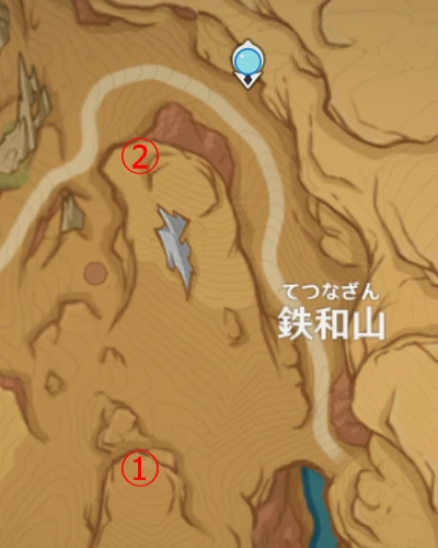 荒石の蒼漠_座れるポイント_map.webp