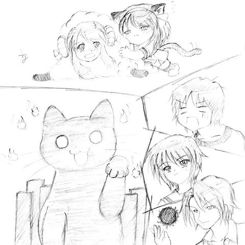 131-643 haruhi_nuko_feels_very_sleepy_and_itsuki_throws_fire_ball_to_ghost_cat-.png