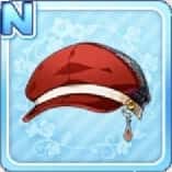 滴のキャスケット帽 赤