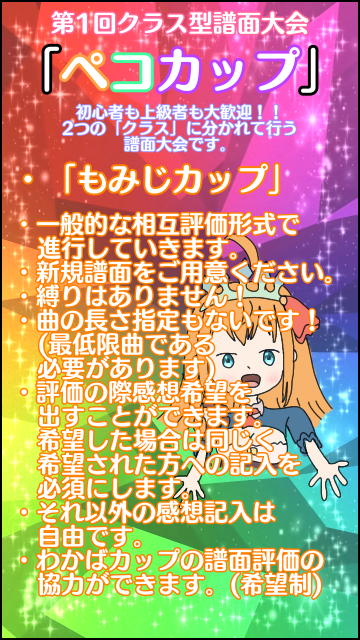 第1回クラス型譜面大会 ペコカップ 太鼓さん次郎交流 Wiki