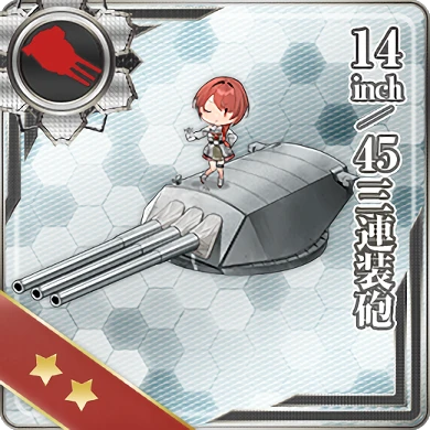 14inch/45 三連装砲