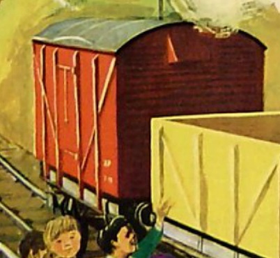 Meccanoの押絵のイギリス国鉄の有蓋貨車（タイプ1）