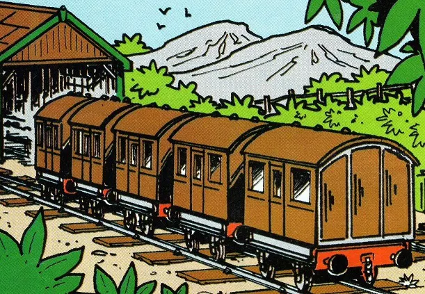 マガジンストーリーの高山鉄道の茶色い客車