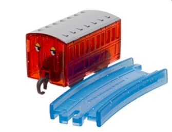 カプセルプラレールの赤い客車（タイプ2）2（クリアーラメ）