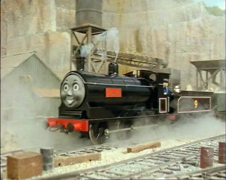 第3シーズンで石を積んだ無蓋貨車を牽くドナルド
