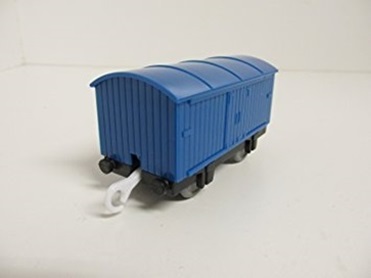 プラレールの青いリントン・アンド・バーンステイプル鉄道の有蓋貨車