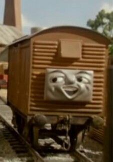 TV版第4シーズンのロンドン・アンド・ノース・イースタン鉄道のいじわる貨車の顔の有蓋貨車