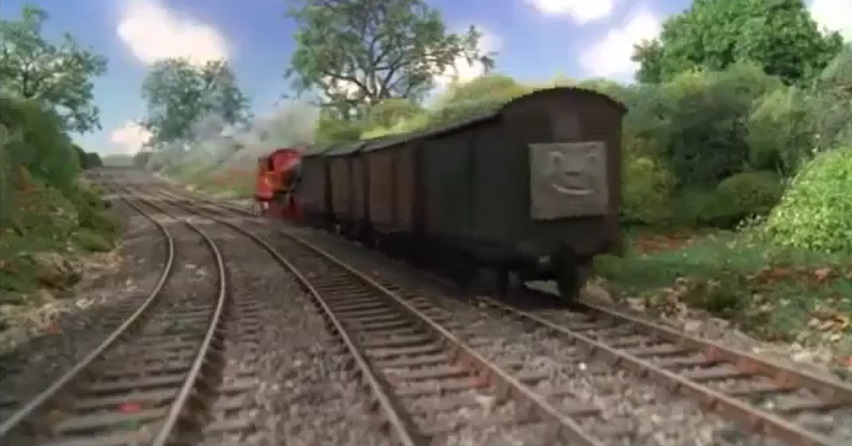 TV版第7シーズンのロンドン・アンド・ノース・イースタン鉄道の顔付き有蓋貨車（タイプ1）5
