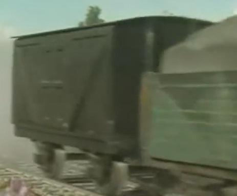 TV版第3シーズンの黒いロンドン・アンド・ノース・ウェスタン鉄道の有蓋貨車（顔無し）