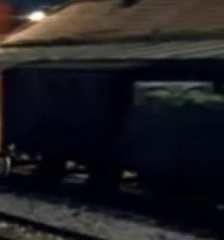 TV版第5シーズンの前向き顔の黒いロンドン・アンド・ノース・ウェスタン鉄道の有蓋貨車