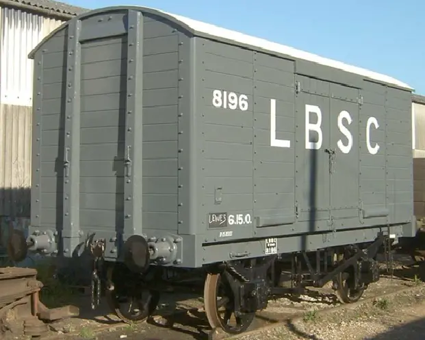 ロンドン・ブライトン・アンド・サウス・コースト鉄道のいじわる貨車の顔の有蓋貨車のモデル車両