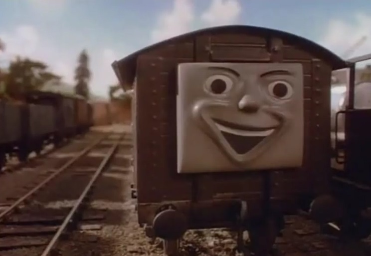 TV版第2シーズンのロンドン・ブライトン・アンド・サウス・コースト鉄道の有蓋貨車8（いたずら貨車の顔）4