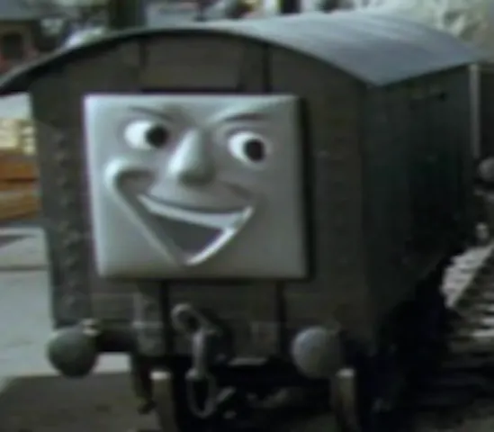 TV版第6シーズンのロンドン・ブライトン・アンド・サウス・コースト鉄道の有蓋貨車3（いたずら貨車の顔）