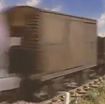 TV版第1シーズンのロンドン・ミッドランド・アンド・スコティッシュ鉄道の有蓋貨車
