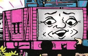 マガジンストーリーの悪戯好きなピンクの貨車