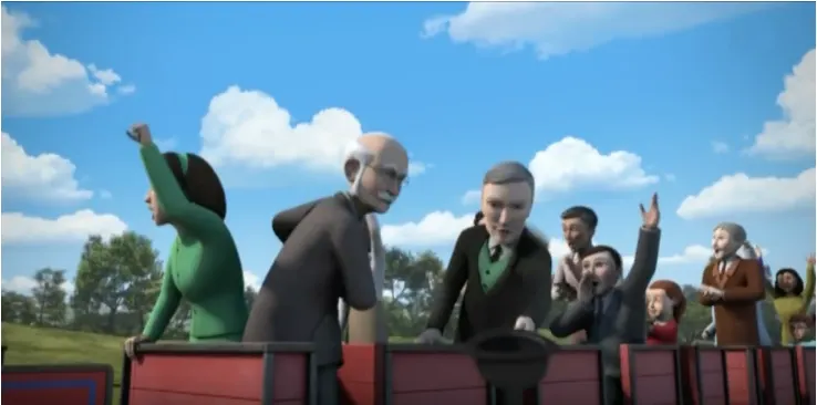 TV版第20シーズンの緑のウェストコートと灰色の髪の男性