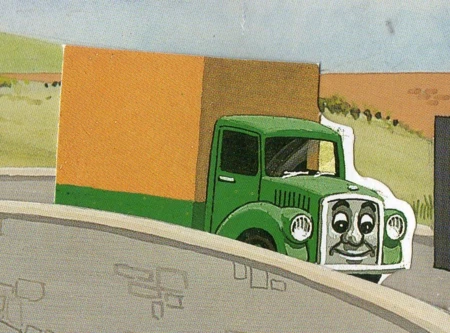 原作のポップアップえほんの緑のトラック
