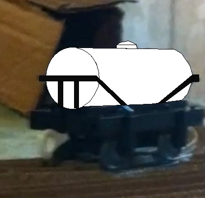 プラレールの白いタンク車