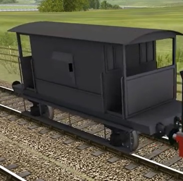 Trainz 2009の灰色のイギリス国鉄の20トンブレーキ車