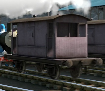 TV版長編第12作の灰色のイギリス国鉄の20トンブレーキ車2