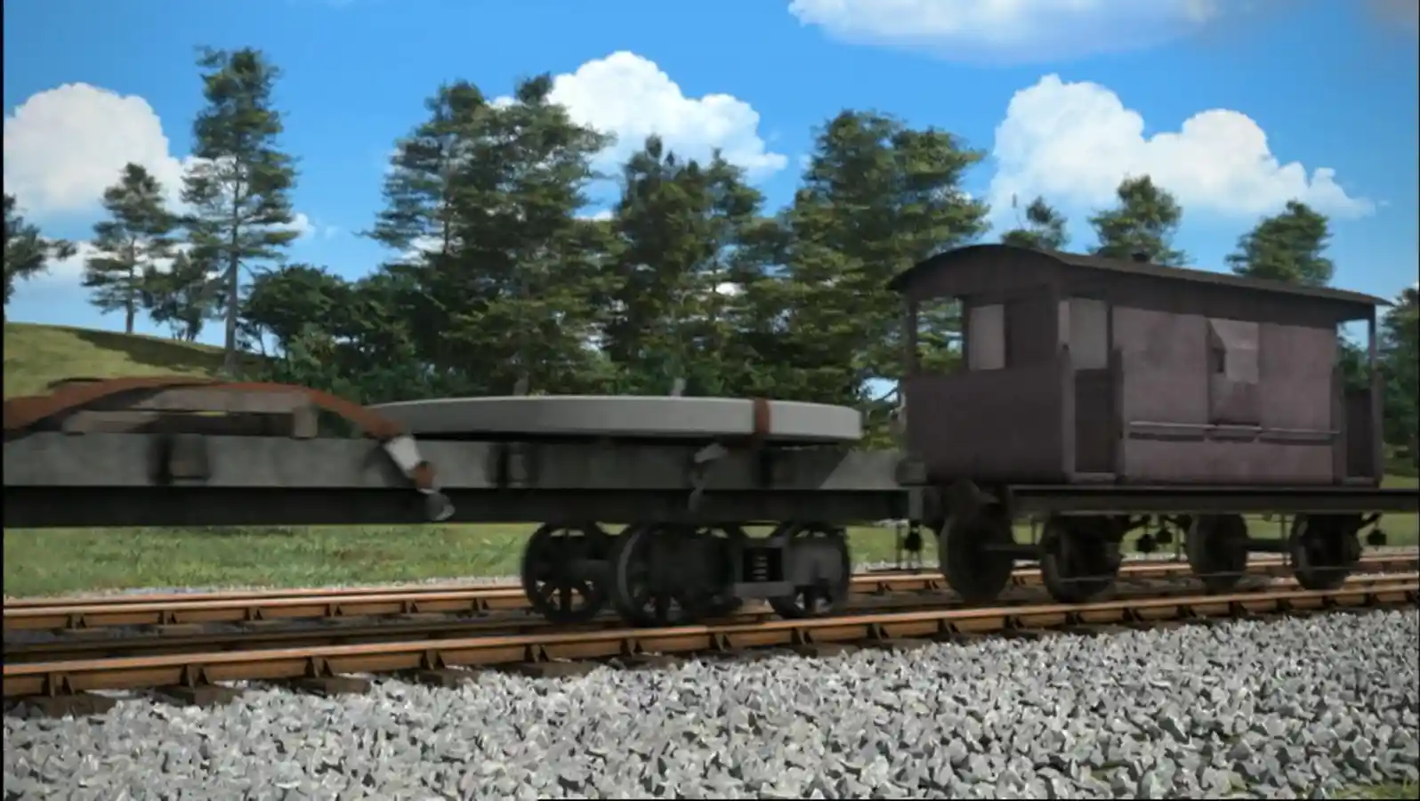 TV版第18シーズンの灰色のイギリス国鉄の20トンブレーキ車2