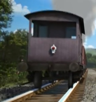 TV版第20シーズンの灰色のイギリス国鉄の20トンブレーキ車