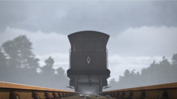 TV版第18シーズンの灰色のイギリス国鉄の20トンブレーキ車