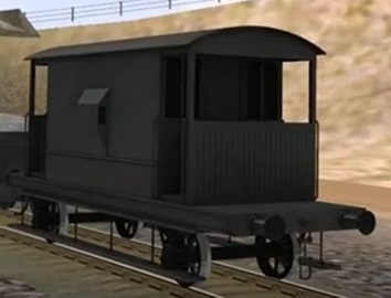 Trainz 2012の灰色のイギリス国鉄の20トンブレーキ車